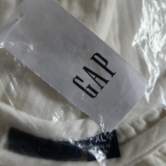 GAP 'New White' Crinkle Gauze Mini Dress Airy Flutter Sleeve Pockets Size XL NWT - Picture 12 of 14